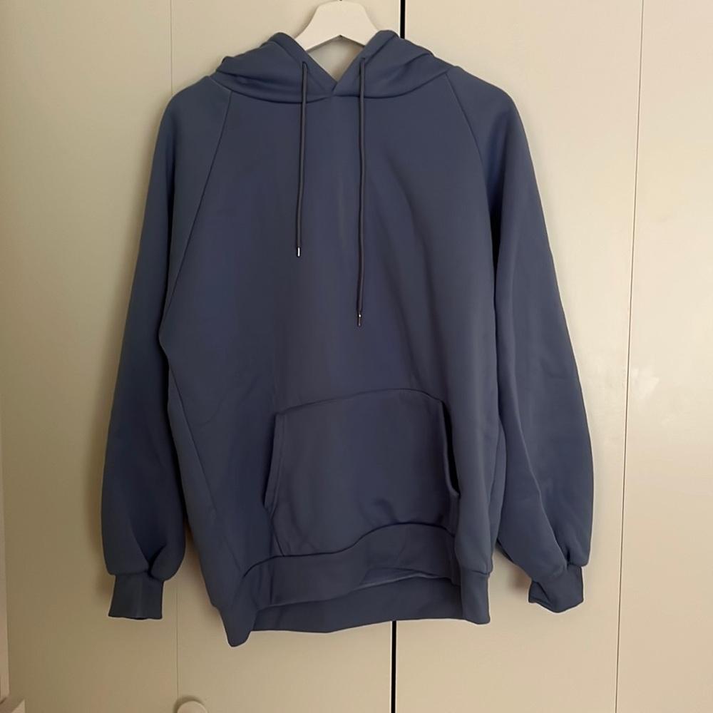 Plain Blue Hoodie- XL